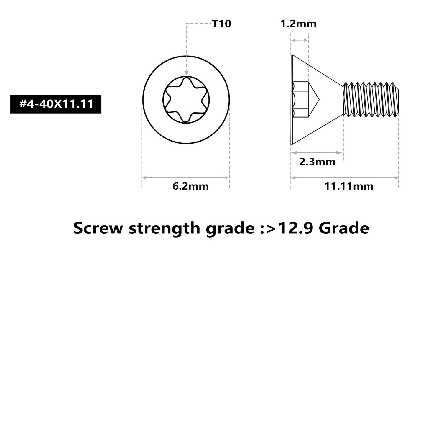 ohhunt Screws Set 30Pcs for Red Dot Sight Optics and Mount Includes #4-40 in 6.35mm/7.5mm/8.5mm/9.52mm/11.11mm Length 5 Sets of Screws 6 in Each Set