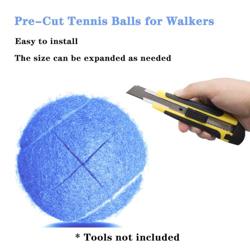 Precut Tennis Balls for Walkers - 4 Pack Floor Protection