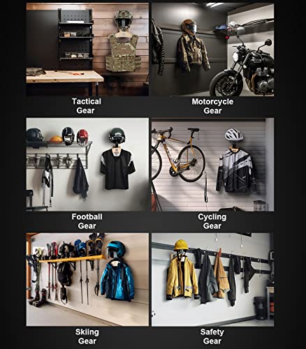 OneTigris Tactical Gear Wall Mount — Helmet, Vest & Belt Rack (Natural) | Heavy-Duty
