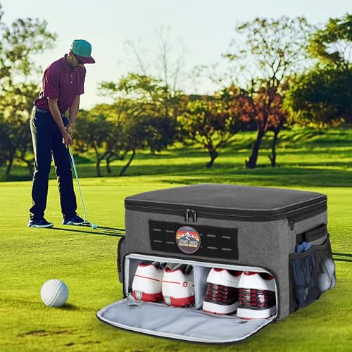 GOBUROS Golf Trunk Organizer for Car SUV - Grey, Multi-Function Golf Bag Storage