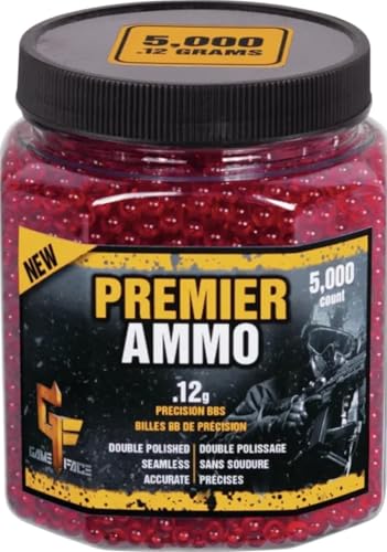6mm Red Airsoft BBs - 5000 Count Screw-Top Jar - 4.06 x 5.00 x 4.06"