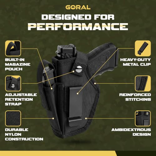Universal Concealed Carry Holster for Compact & Subcompact Pistols