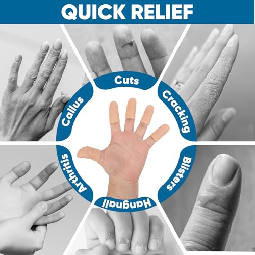 Silicone Finger Cots Protectors - 10 Pack, Reusable Finger Sleeves