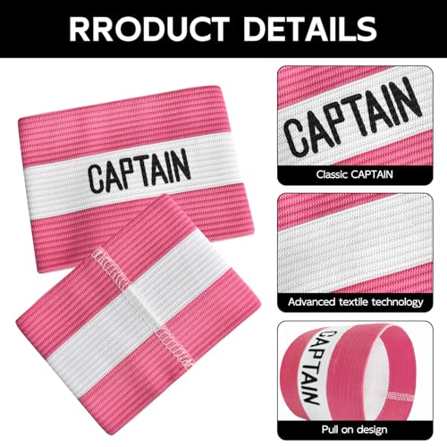 Classic Captain's Armband for Soccer - Junior Pink