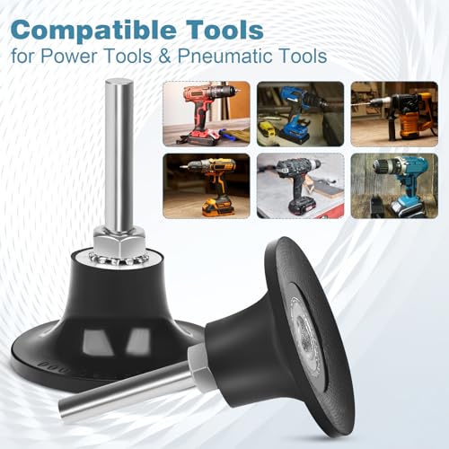 2 Pack 2 inch Die Grinder Sanding Disc and 1/4 Shank, Grinder Holder for Roloc, Quick Change Disc Holder Accessories Polishing Scrub, and Surface Conditioning Tool