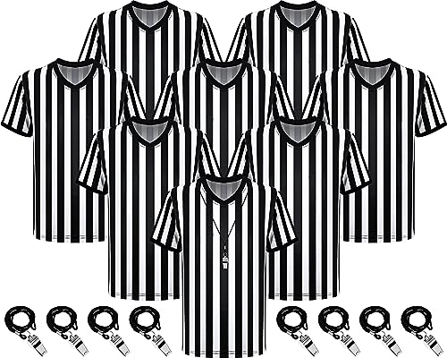Referee Jersey with Whistle Set - Large Size for Men & Women