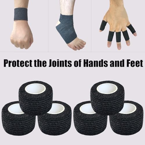 6 Pack Self-Adhesive Bandage Wrap - 1-inch x 5-Yard Breathable Athletic Tape