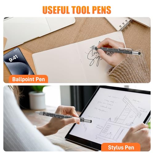 6-in-1 Multi Tool Pen - Black, Perfect Gifts for Men