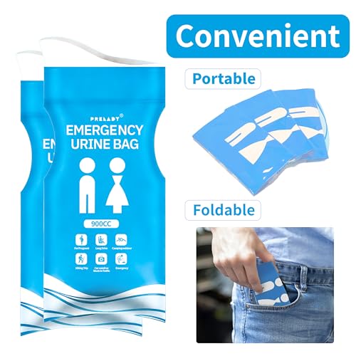 900CC Disposable Urine Bags - 12 PCS Portable Travel Pee Bags