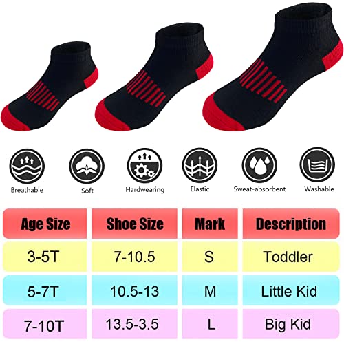 Boy Socks 12 Pairs Black Ankle Socks for 7-10 Years | Tsmollyu