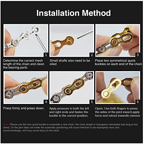 Bicycle Missing Link Chain - 6/7/8 Speed - 4 Pairs - Steel