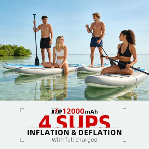 Rechargeable Electric Paddle Board Pump - 22PSI, Red