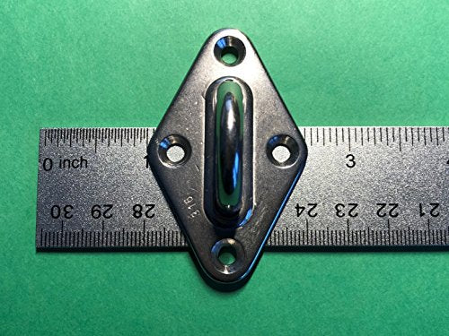 Marine Grade Stainless Steel 316 Diamond Pad Eye 1/4"