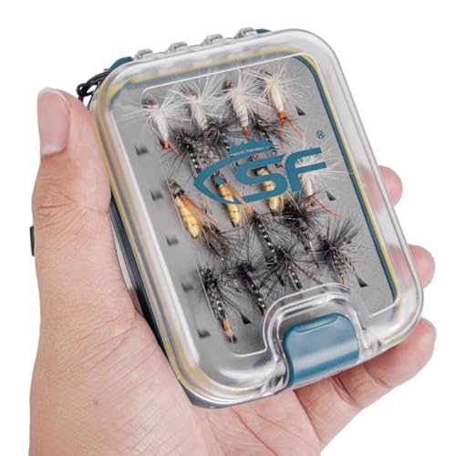 Waterproof Pocket Fly Fishing Box with Easy Grip Foam & Lanyard