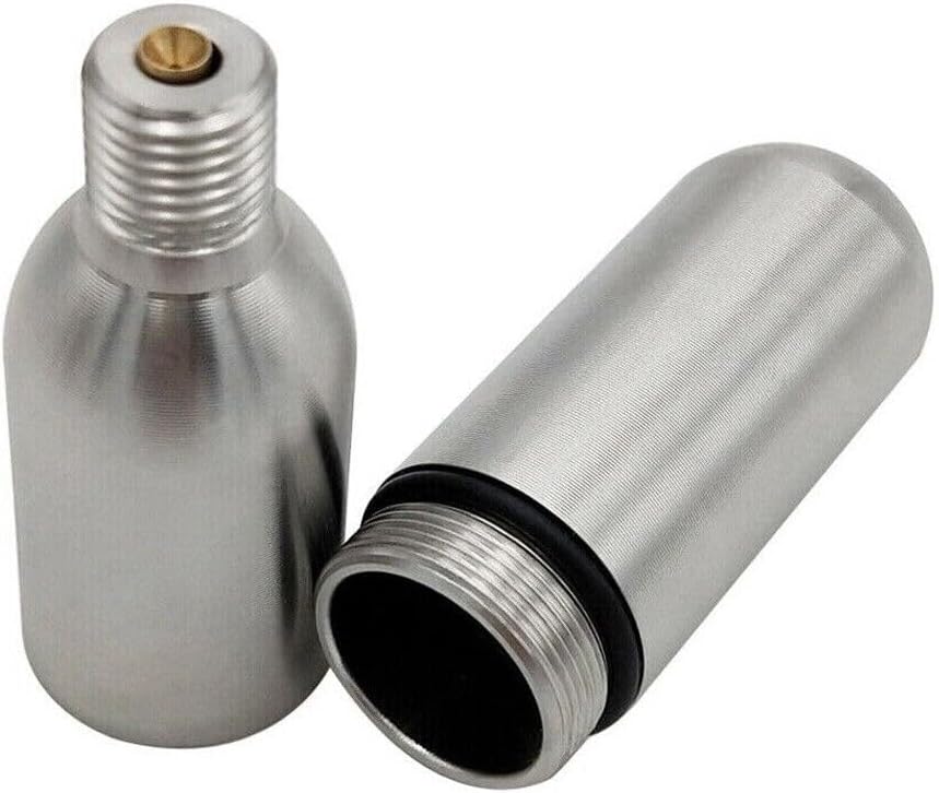 Skiennix 12g Refillable CO2 Cartridge - Paintball PCP with 8mm Male Quick Disconnect Plug