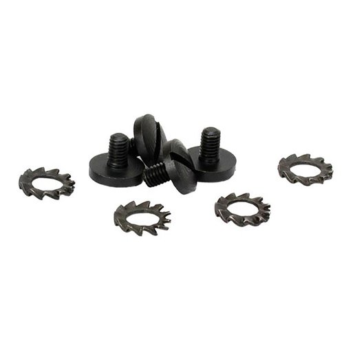 Beretta Allen/Hex Handle Slotted Head Screws Kit for 92/96/98 Series, 4 Screws and 4 Washers, Matte Black, Assorted (EU00017)