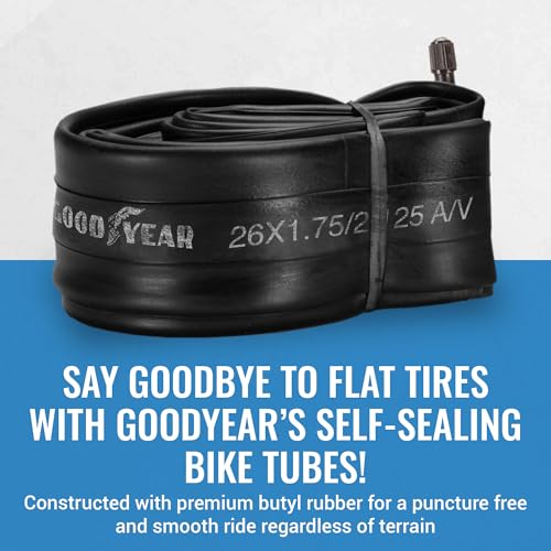 Goodyear 26x1.75/2.127 Butyl Inner Tube with Schrader Valve for Road MTB