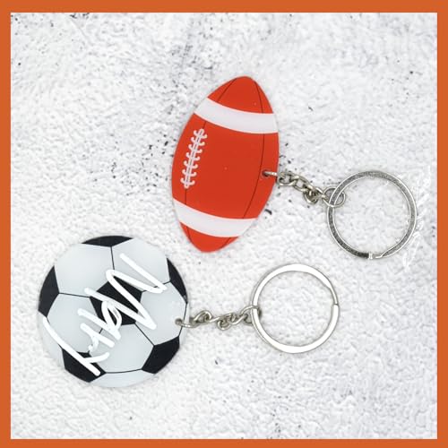 12 Pcs Volleyball Acrylic Keychains with Marker - DIY Party Favors