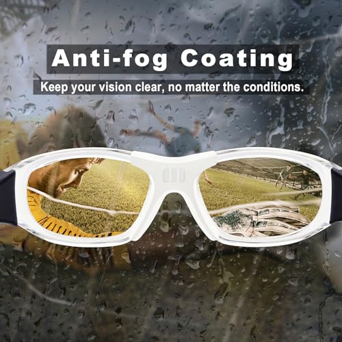 Anti Fog Sports Goggles - UV Protection for Basketball, Racquetball, Pickleball - Transparent
