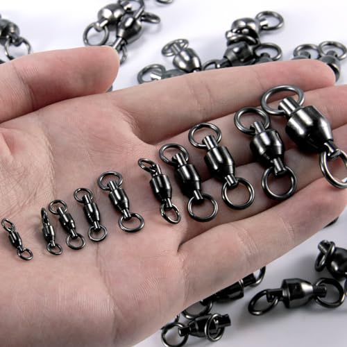 30-Pack Fishing Swivels - #0 33LB Ball Bearing Stainless Steel