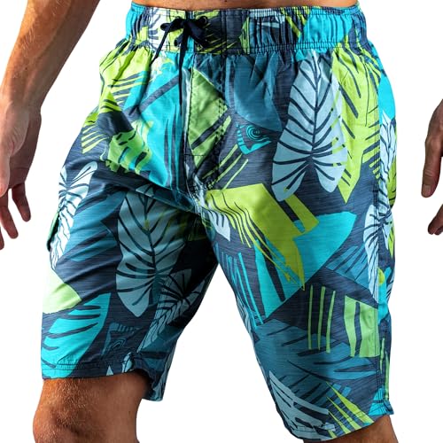 Kanu Surf Men's Legacy Swim Trunks XX-Large Montego Navy - Quick-Dry, UPF 50+