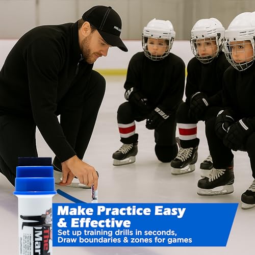Hockey Marker for Ice Training – Permanent Line Maker, Blue