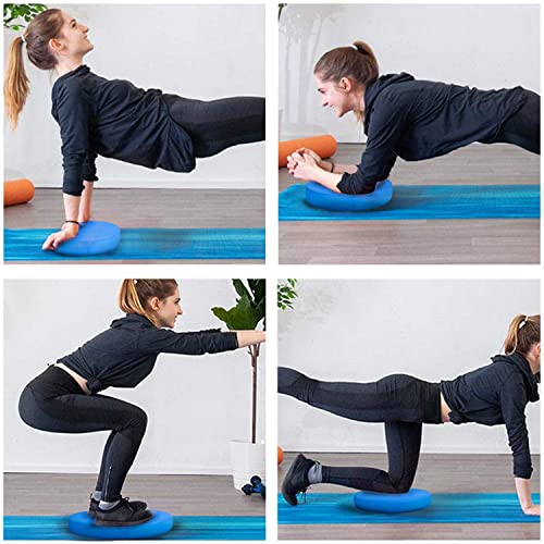 Foam Balance Pad - Non-Slip Stability Pad for Yoga & Fitness - Blue Oval