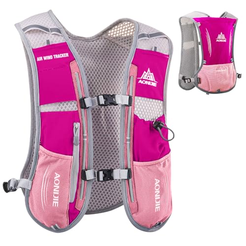 Lightweight Hydration Running Vest Backpack - Rose Red 5L
