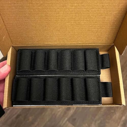 6-Round Shotgun Side Saddle Carrier - 12/20 Gauge, Black - 4 Packs