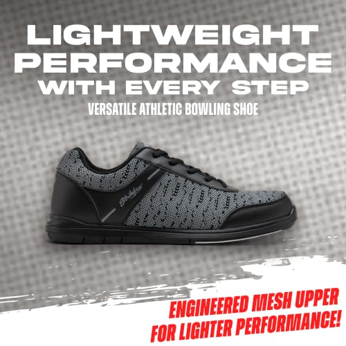 Men's Athletic Bowling Shoes - Black/Steel - Size 12