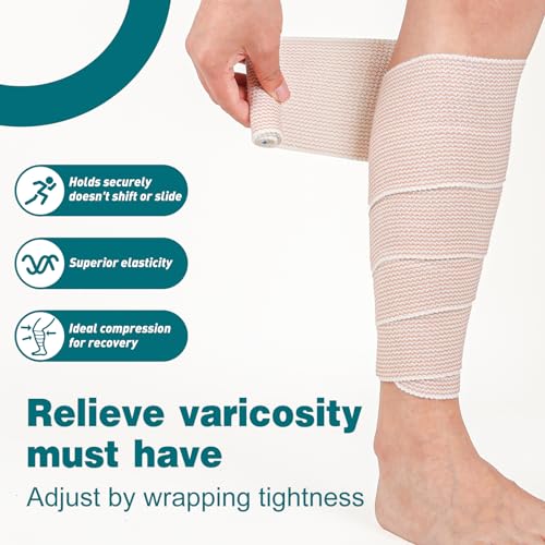 Premium Elastic Compression Bandage Wrap - 4 Inch, 2 Pack