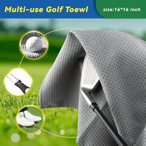 Lovegoo 3-in-1 Golf Club Cleaning Kit with Water Brush, Groove Cleaner & Towel