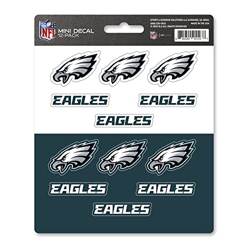 Philadelphia Eagles Mini Decal Set - 12 Premium Vinyl Decals