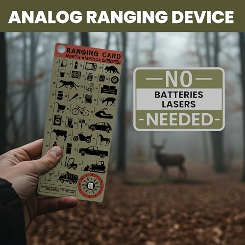 North American Shooting Range Card - MILS Ranging System with Clip