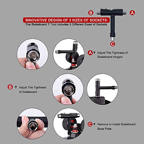 All-in-One Portable Skate Tool with 2-in-1 Wrench & Screwdriver - Tools + Gold Hardware