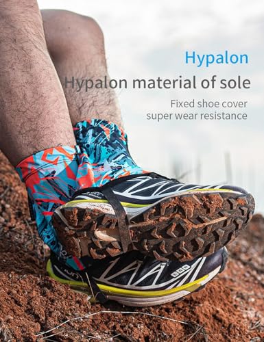 Trail Gaiters for Low Shoes - Blue, Large - Breathable & Durable