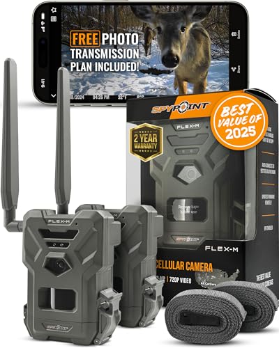 Cellular Trail Cameras Twin Pack - 28MP, Night Vision, IP65, GPS