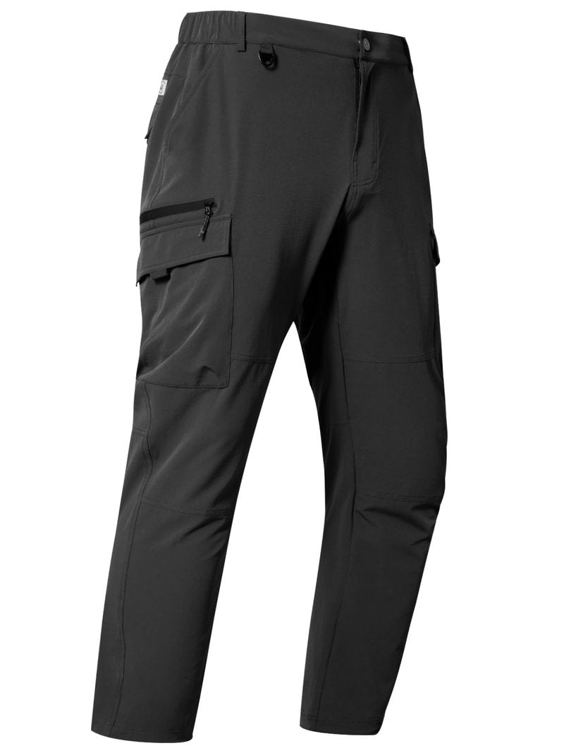 NORTHYARD Men's Cargo Hiking Pants Lightweight Quick Dry Outdoor Fishing Travel Active Sweatpants with Multi Pockets Black XL
