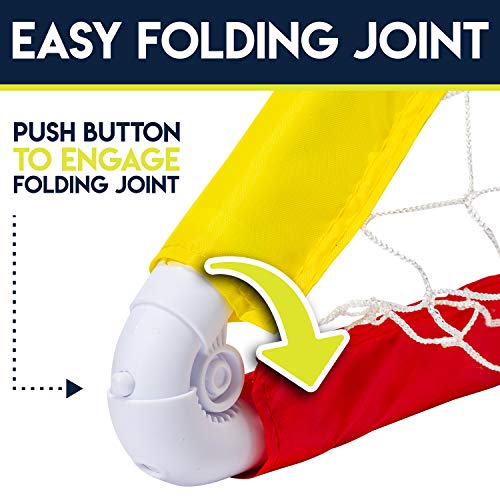 Kids Soccer Goal Set with Ball & Pump - 24" x 16" - Red/Blue/Yellow
