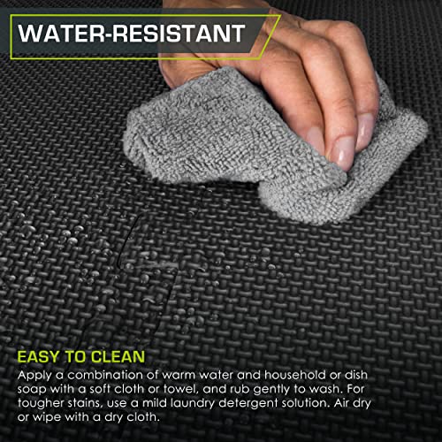 Extra Thick Exercise Puzzle Mat ¾-Inch - Black, 6 Tiles (24 SQ FT)