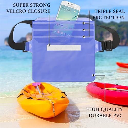 Waterproof Phone Pouch with Adjustable Waist Strap - Black