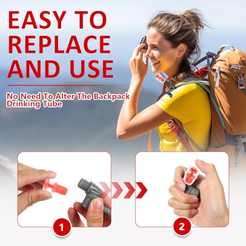 Silicone Bite Valve Replacement Nozzles - 4-Pack Red for Osprey Hydration Bladders