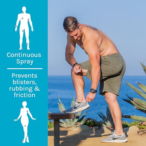 Anti-Chafe Continuous Spray Skin Lubricant 4oz - Waterproof & Sweat-Proof