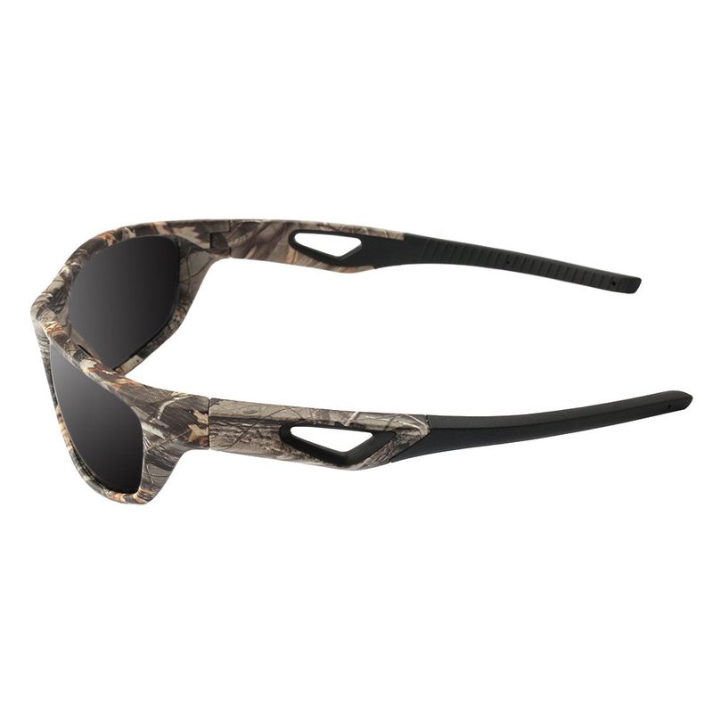 MOTELAN Polarized Outdoor Sports Sunglasses Tr90 Camo Frame for Men Women Driving Fishing Hunting Reduce Glare (Black Grey)