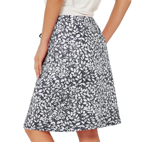 Skorts for Women with Pockets Knee Length Skirts Shorts Underneath