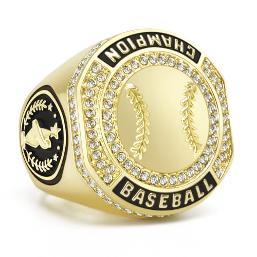 Championship Ring Award - 1 Pack Baseball MVP Medal with Display Case