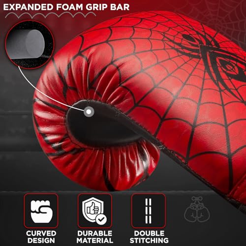 WYOX Kids Boxing Gloves 4oz/6oz/8oz Spider Edition with Thumb Lock EVA Padding