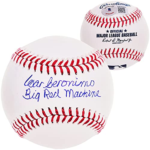 Cesar Geronimo Autographed MLB Baseball - Big Red Machine