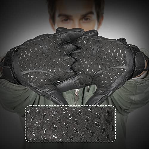 Tactical Gloves for Men & Women - Touchscreen, Black, Large
