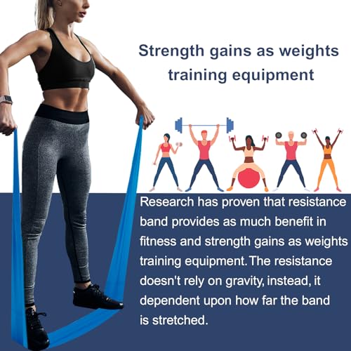 A AZURELIFE Resistance Bands,Professional Long Non-Latex Elastic